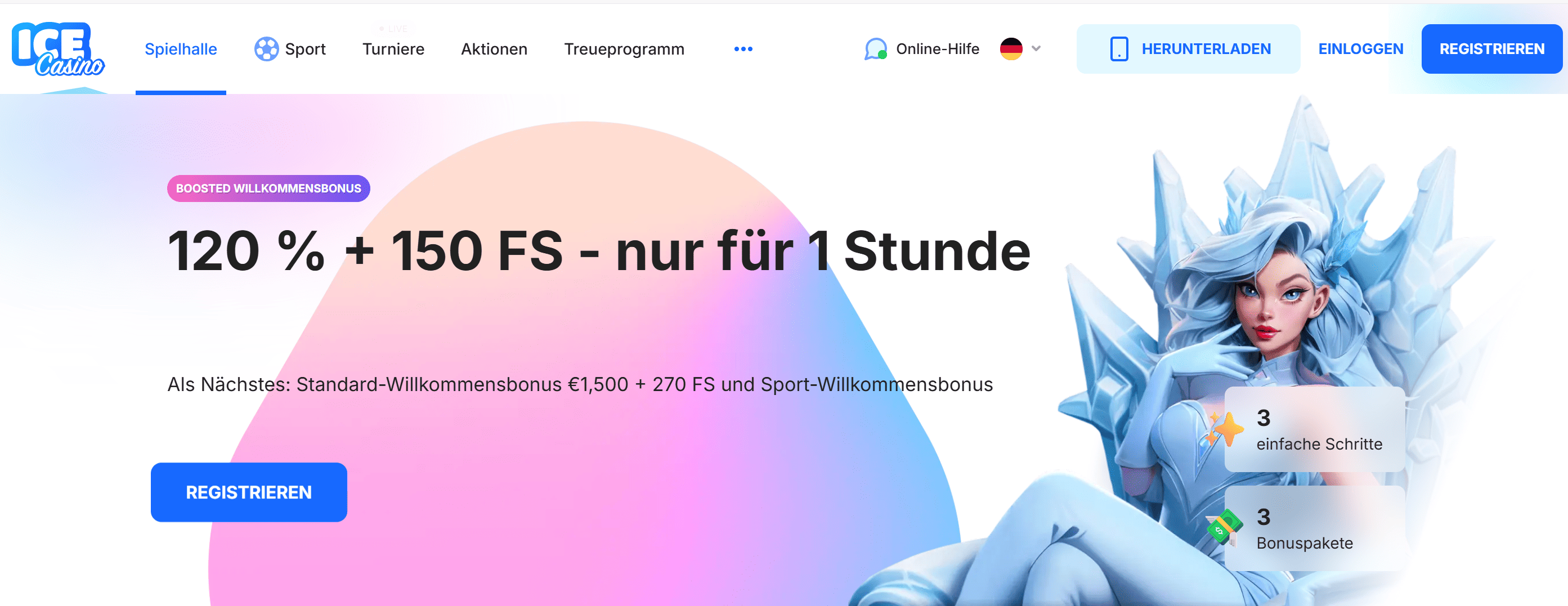 Ice Casino – Screenshot der Spielhalle